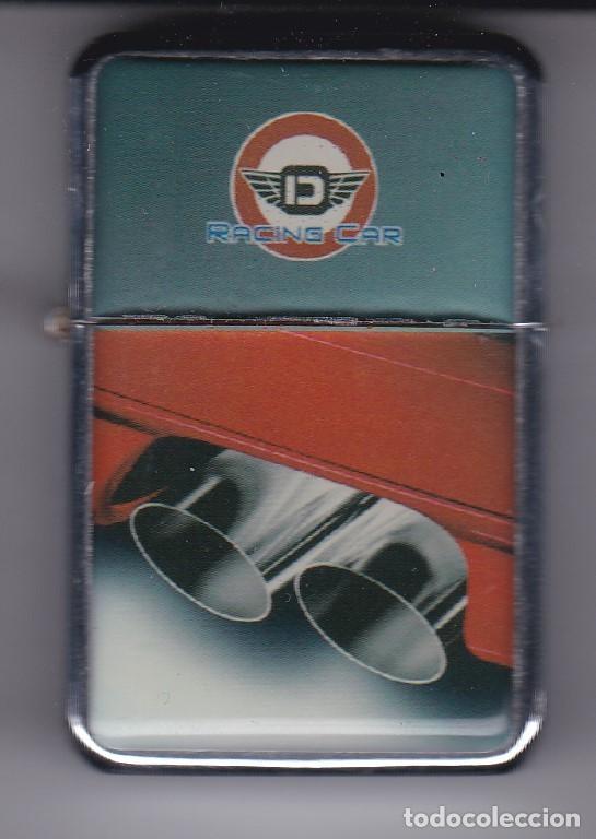 Mecheros: ENCENDEDOR TIPO ZIPPO CON EL LOGO DE COCHES RACING CAR