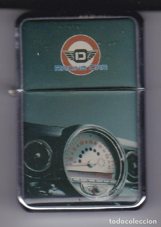 Mecheros: ENCENDEDOR TIPO ZIPPO CON EL LOGO DE COCHES RACING CAR