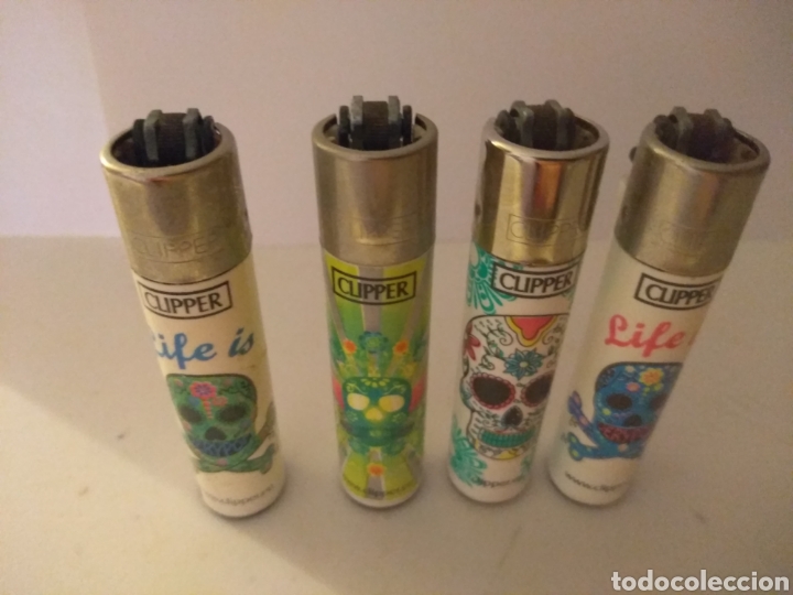 Mecheros: Mecheros Clipper calaveras, vac&iacute;os - Foto 2