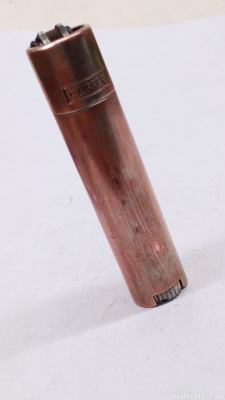 Mecheros: Mechero Clipper Cobre dosificador y cargador inferior antiguo