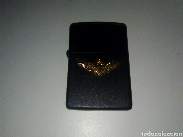 Mecheros: Zippo original poco uso negro mate relieve