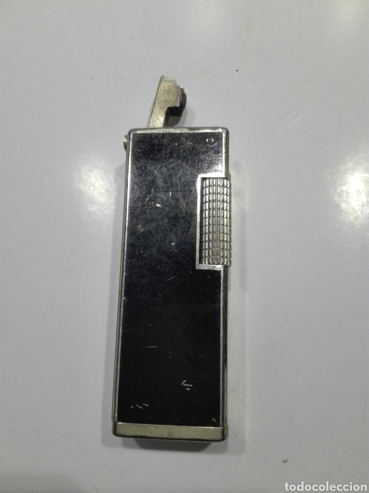 Mecheros: MECHARO GAS RECTANGULAR PLATA Y NEGRO MARCA FLAXY - Foto 1