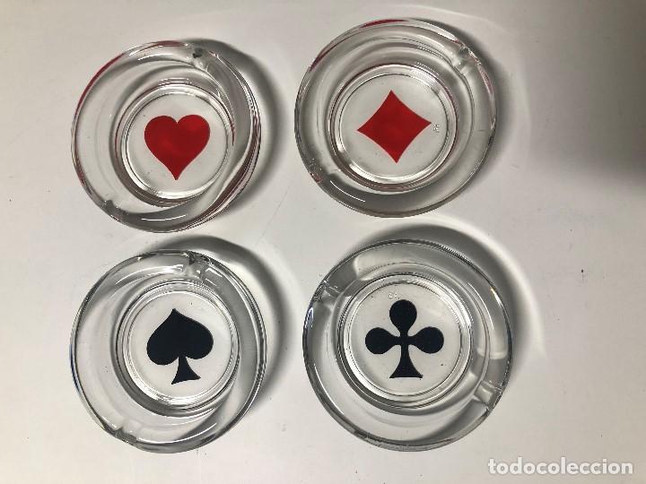 Mecheros: LOTE DE 4 CENICEROS CON LAS FIGURAS DEL POCKER - Foto 1