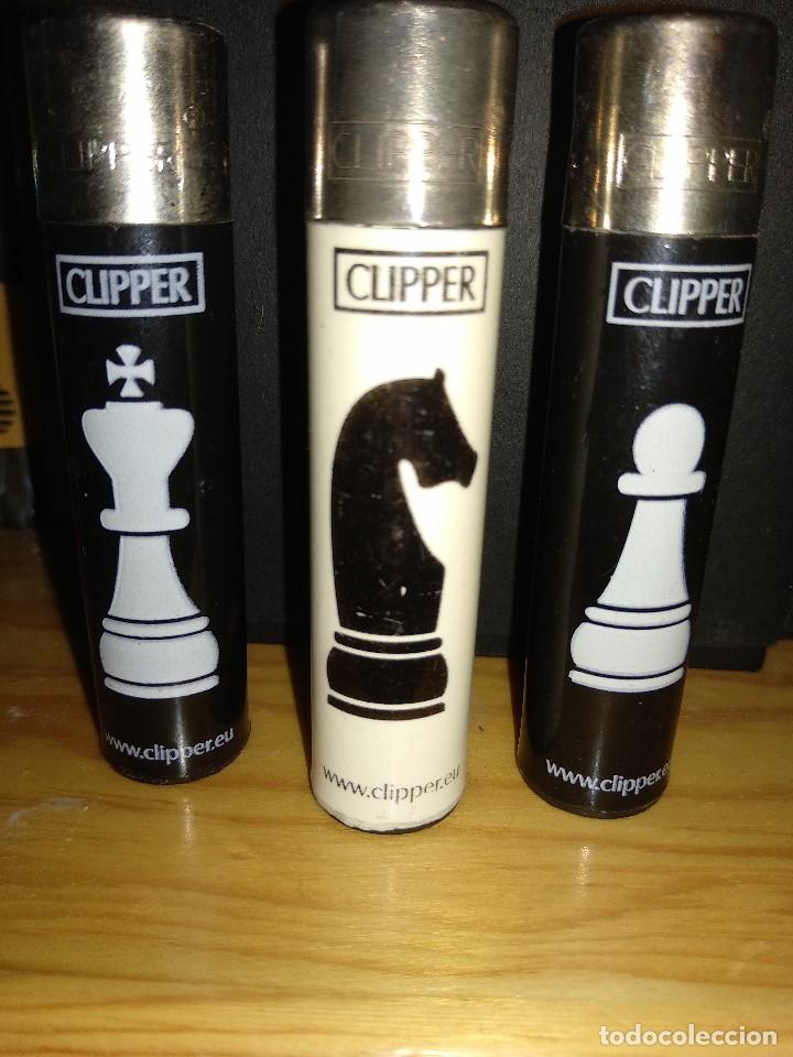 Mecheros: LOTE 3 MECHEROS CLIPPER AJEDREZ - Foto 1