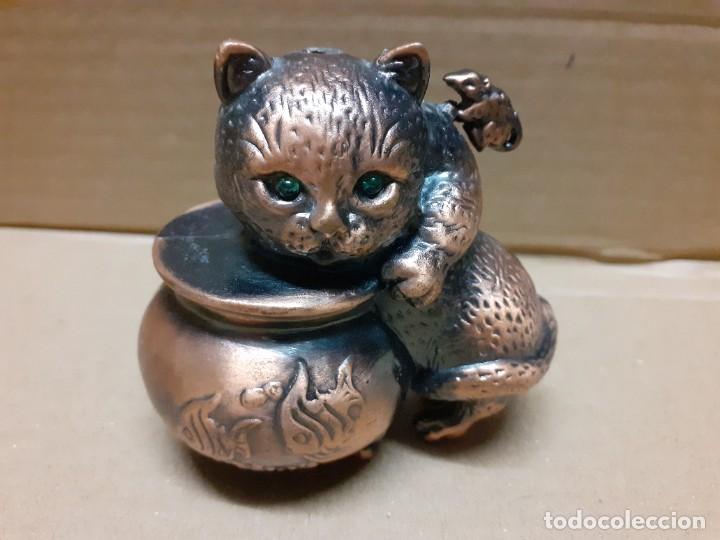 Mecheros: MECHERO BRONCE -ENCENDEDOR GATITO - Foto 1