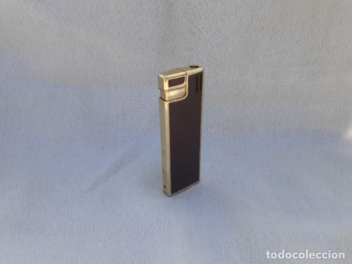 Mecheros: Mechero marron lineas Doradas - Foto 2