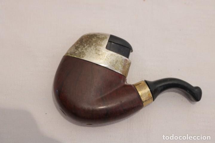 Mecheros: Antiguo mechero con forma de pipa - Foto 2