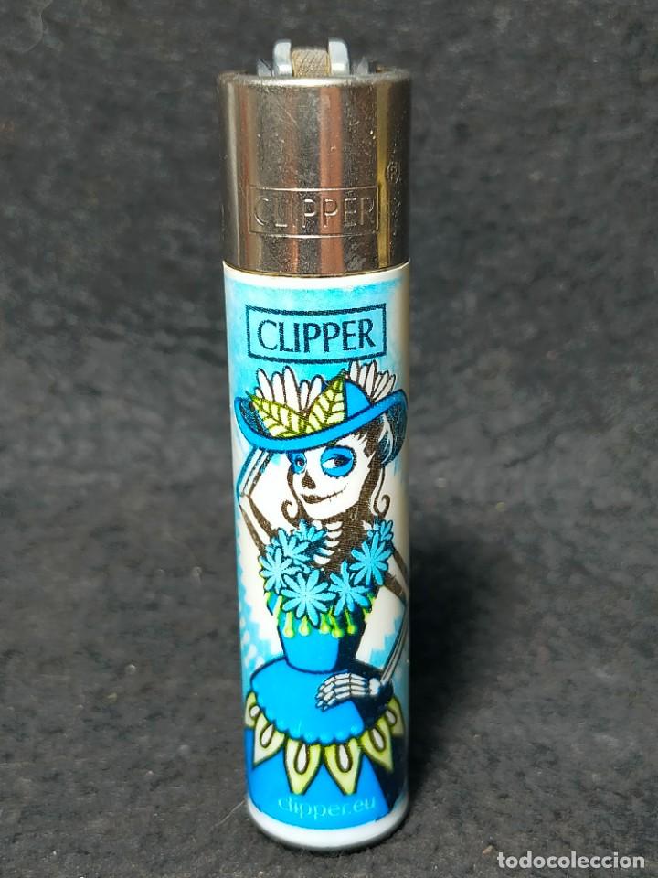 Mechero Clipper Verde Catrina