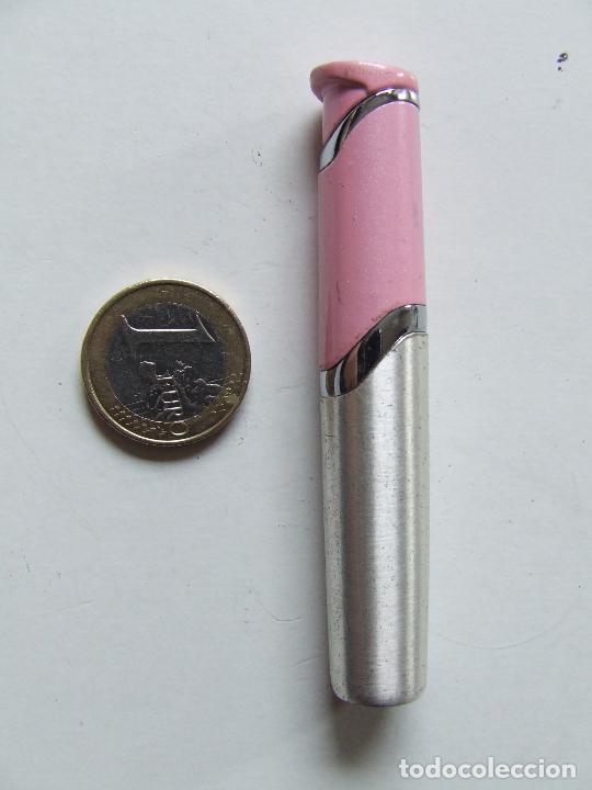 Mecheros: MECHERO ENCENDEDOR ROSA DE FORMA ALARGADA - Foto 1