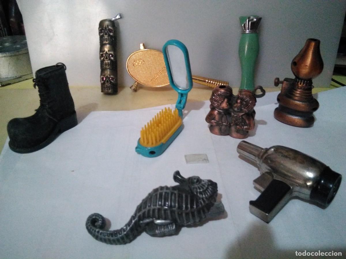 Mecheros: Lote de 9 mecheros figuras variados - Foto 1