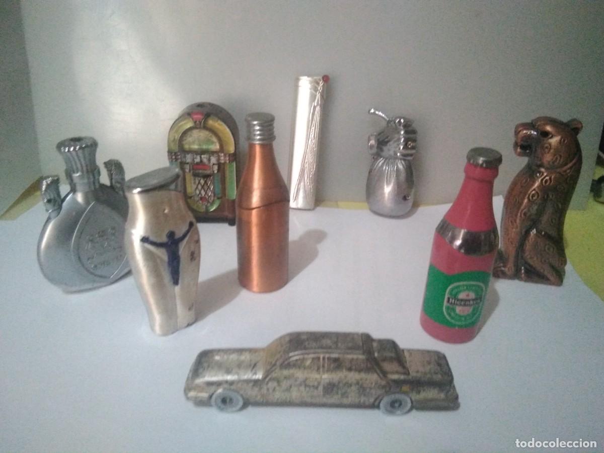 Mecheros: Lote de 9 mecheros figuras variados - Foto 1