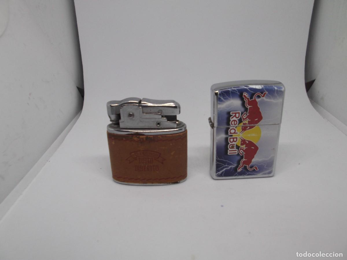 lote dos encendedores de red bull y tutto diber - Buy Antique and 