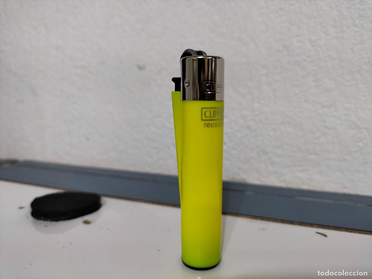 Mecheros: MECHERO CLIPPER AMARILLO FLUORESCENTE - Foto 1