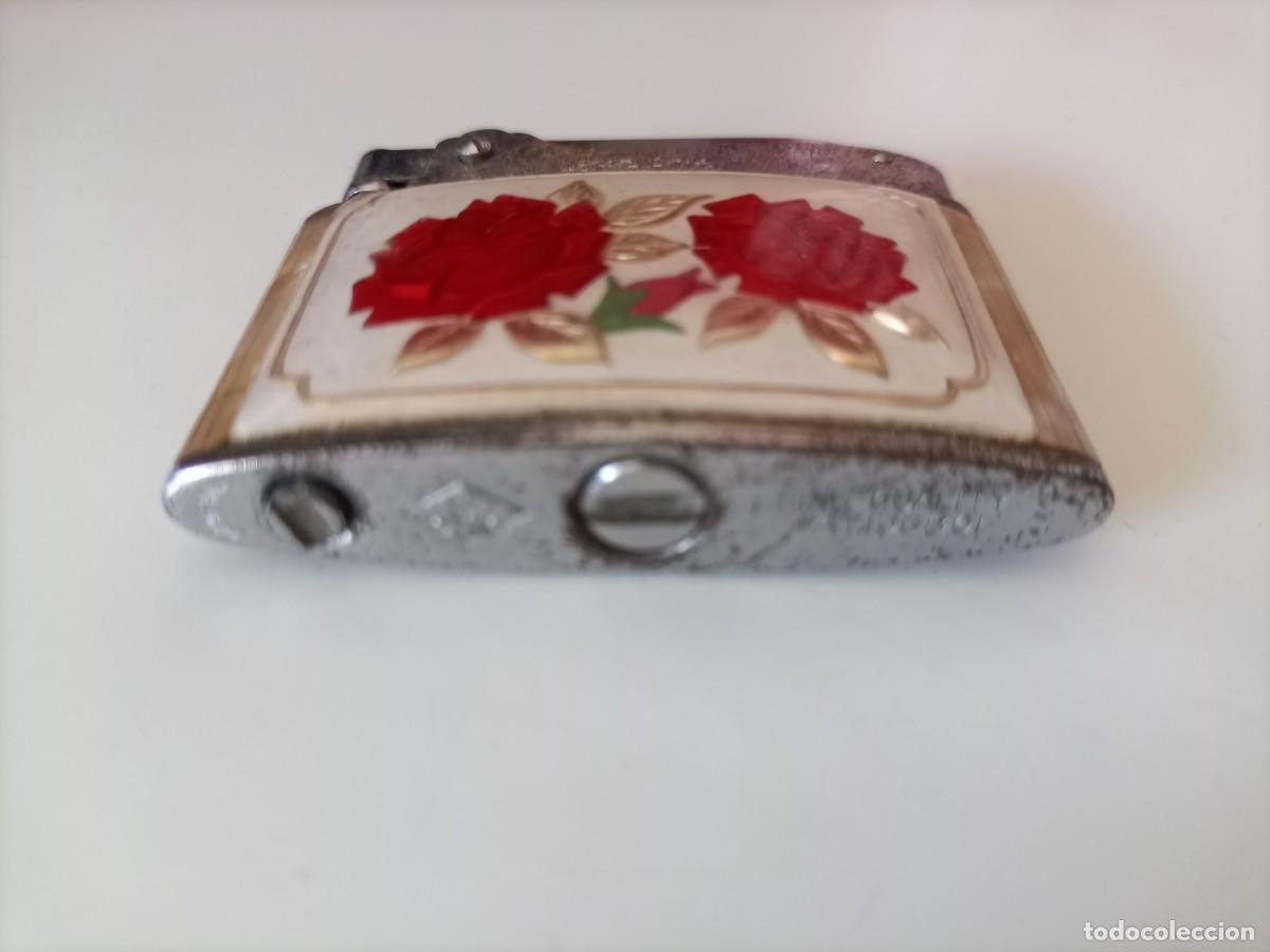 Mecheros: Mechero con rosa plateado y nacar - Foto 3