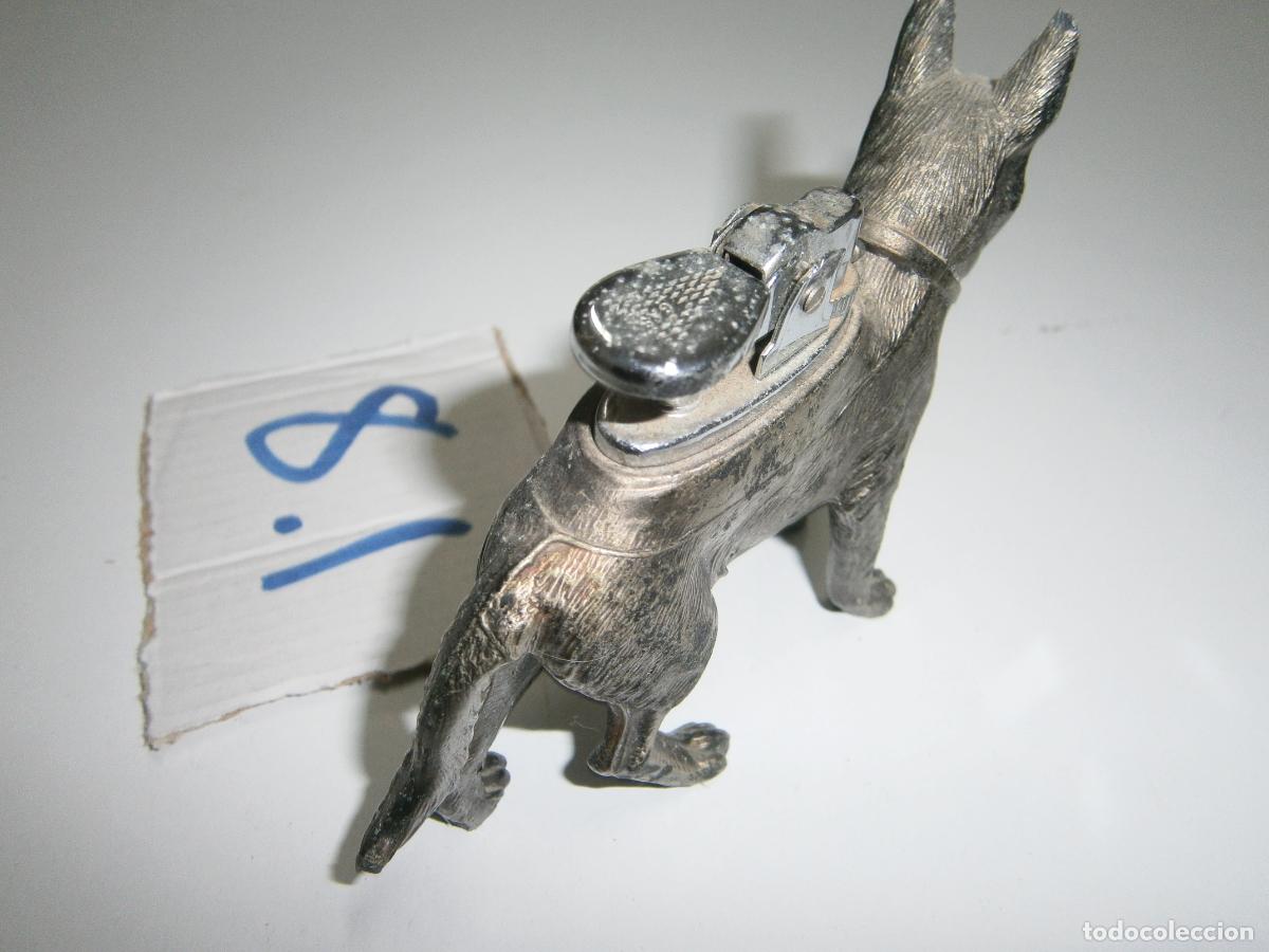 Mecheros: ANTIGUO PERRO MECHERO DE METAL - Foto 2
