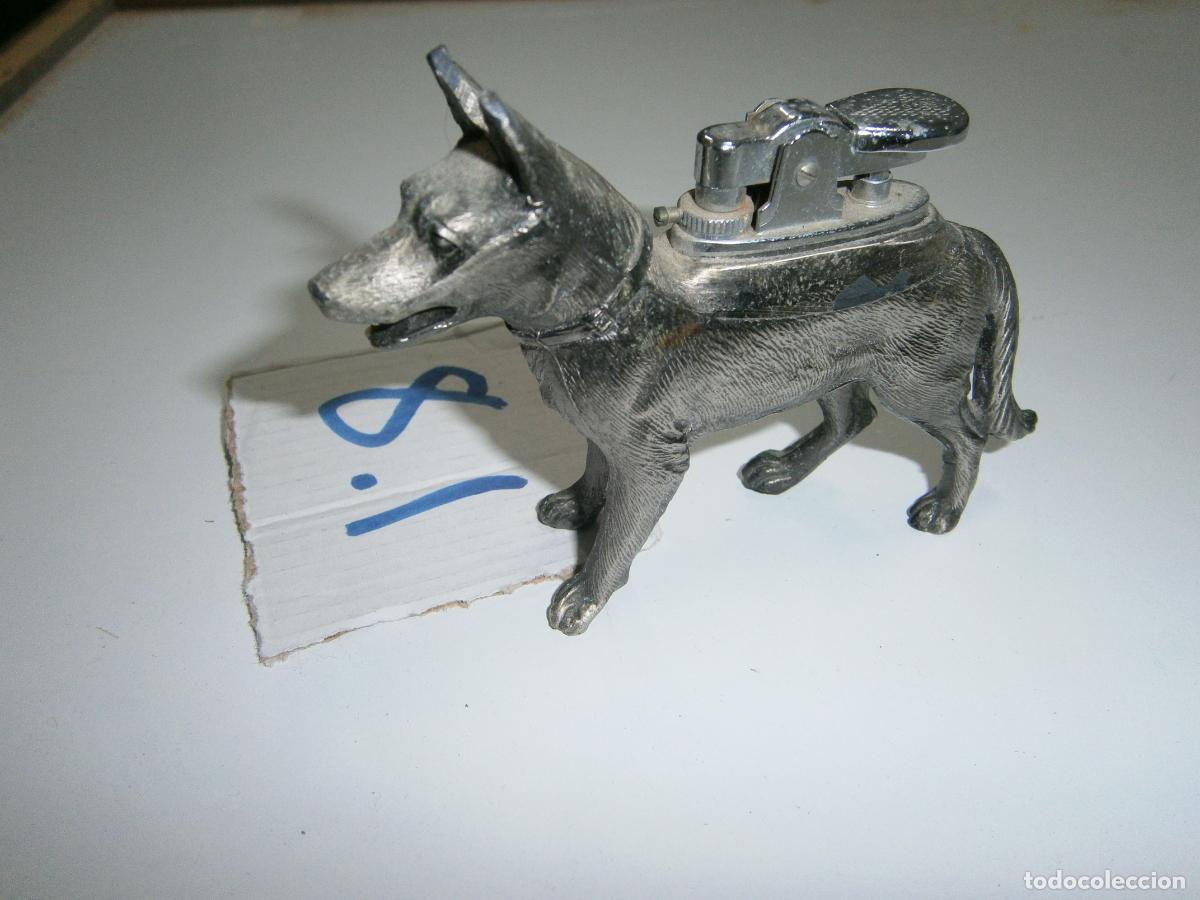 Mecheros: ANTIGUO PERRO MECHERO DE METAL - Foto 1