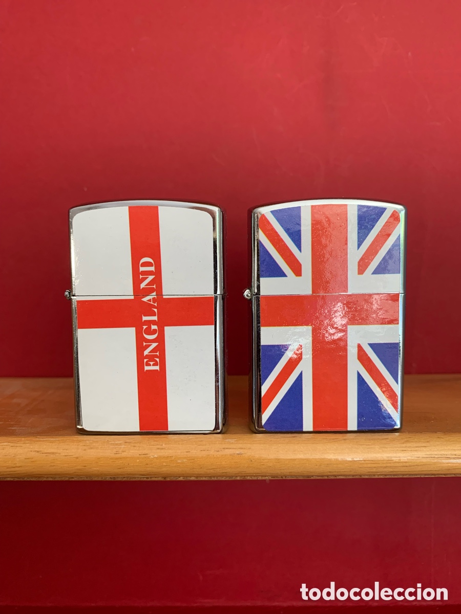 Mecheros: MECHEROS ENGLAND & UK FLAG GASOLINA ZIP NUEVOS