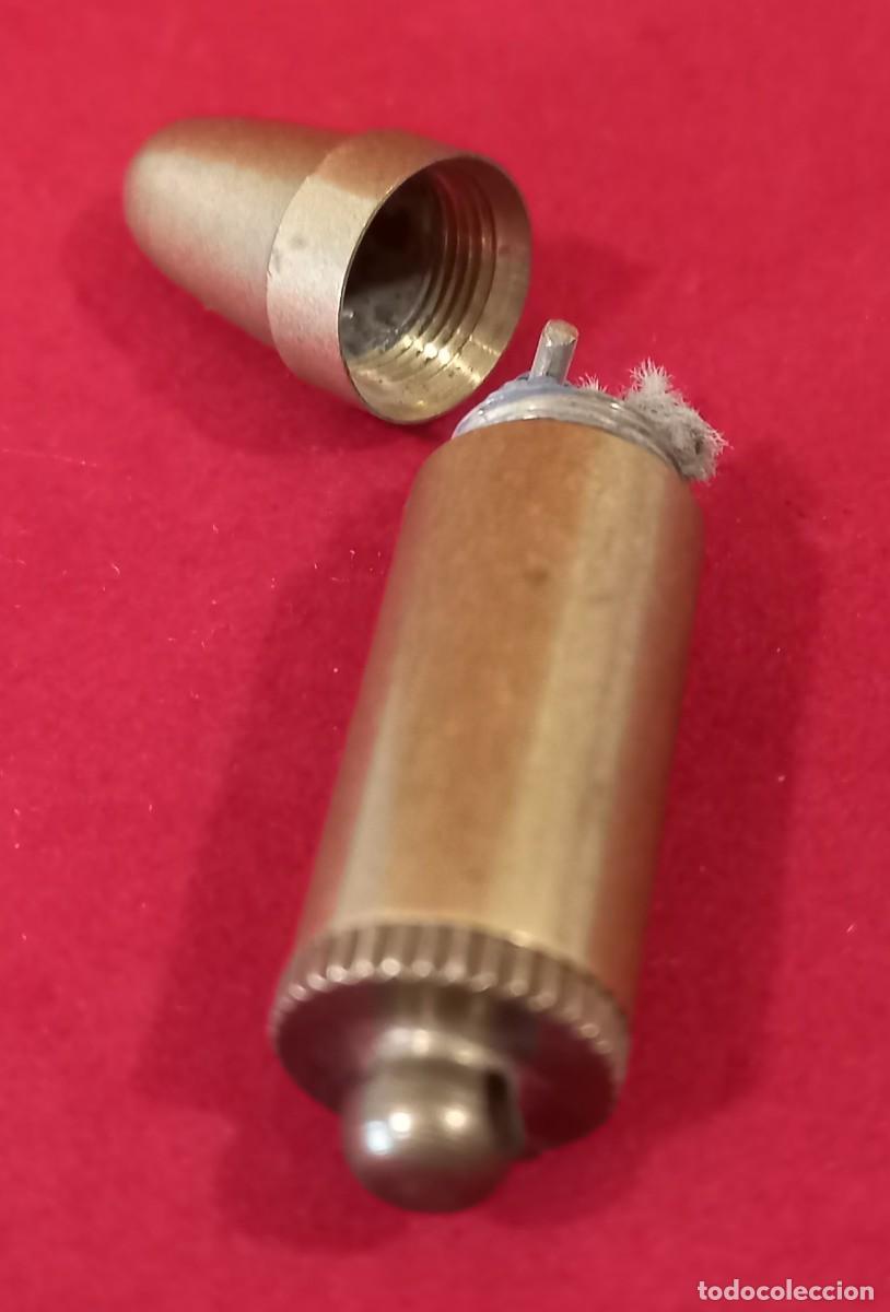 Mecheros: ANTIGUO MECHERO DE CHISPA CON FORMA DE BALA - Foto 3