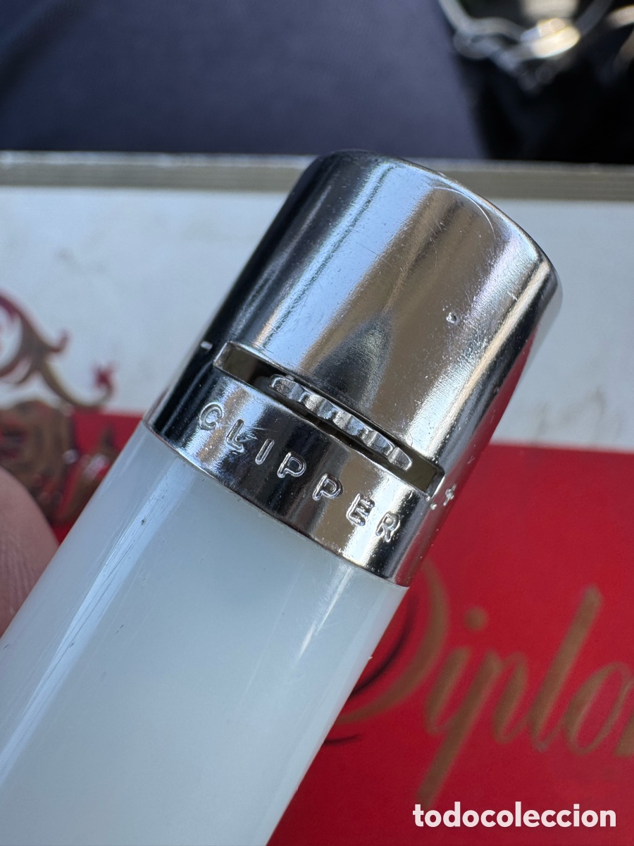 Mecheros: Mechero Clipper blanco sin uso - Foto 6