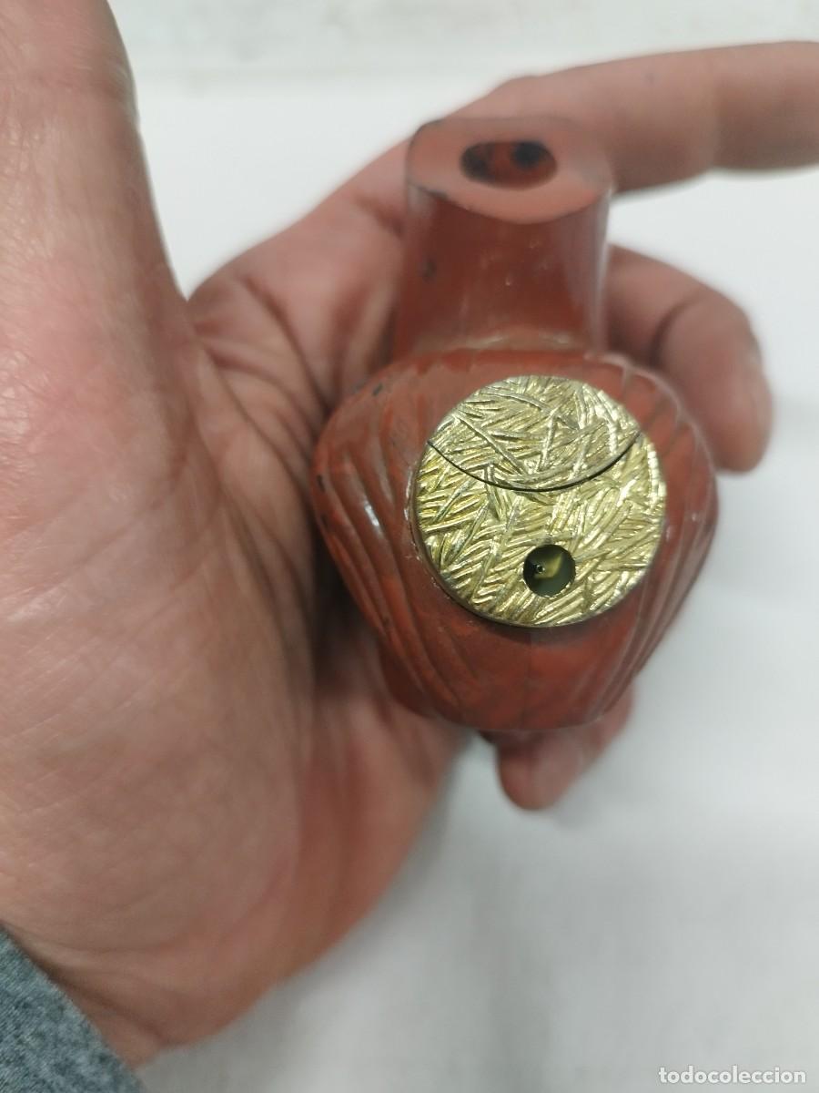Mecheros: Antiguo mechero en forma de pipa de cazoleta. - Foto 3