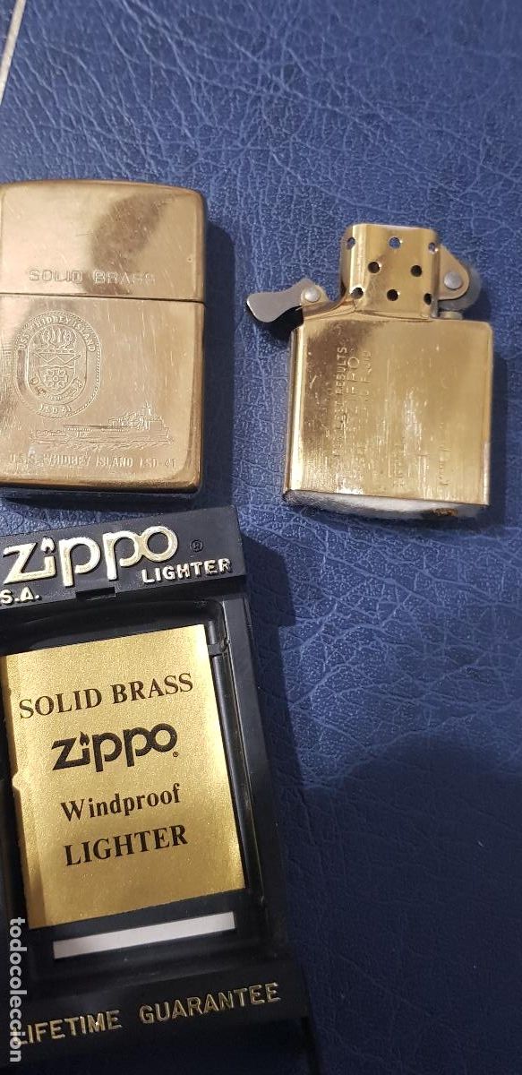 Mecheros: ZIPPO SOLID BRASS USS WHIDBEY ISLAND LSD-41 - Foto 6