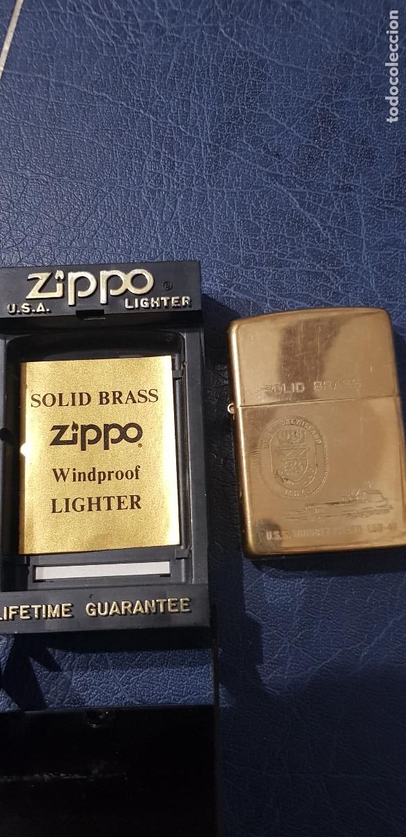 Mecheros: ZIPPO SOLID BRASS USS WHIDBEY ISLAND LSD-41 - Foto 10