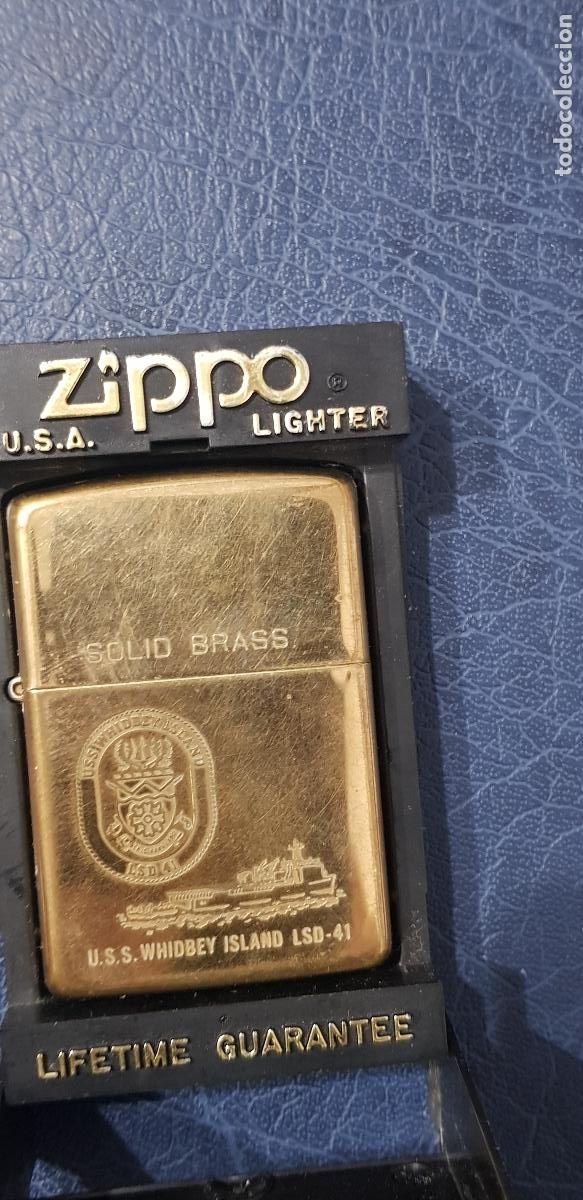 Mecheros: ZIPPO SOLID BRASS USS WHIDBEY ISLAND LSD-41 - Foto 11