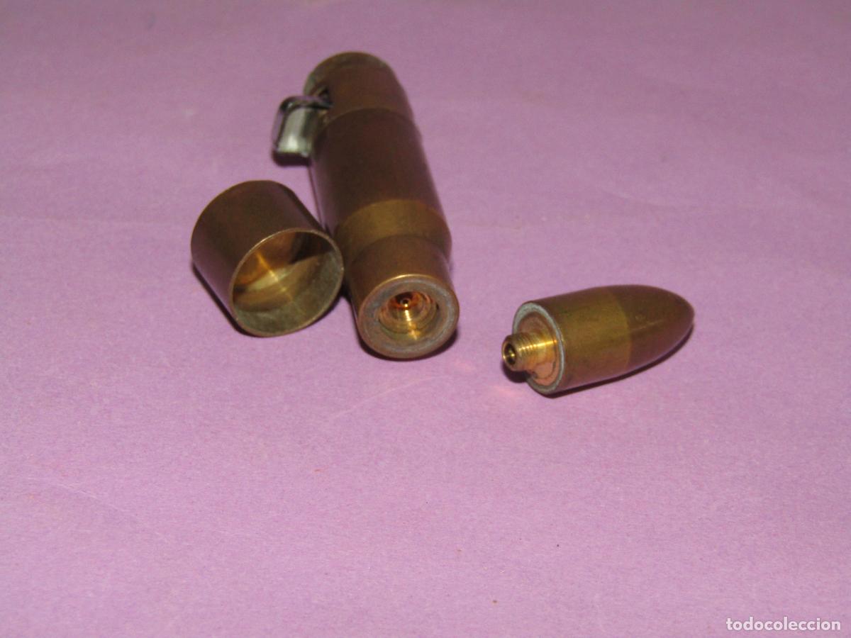 Mecheros: Antiguo Mechero Encendedor con Forma de Bala - Foto 5