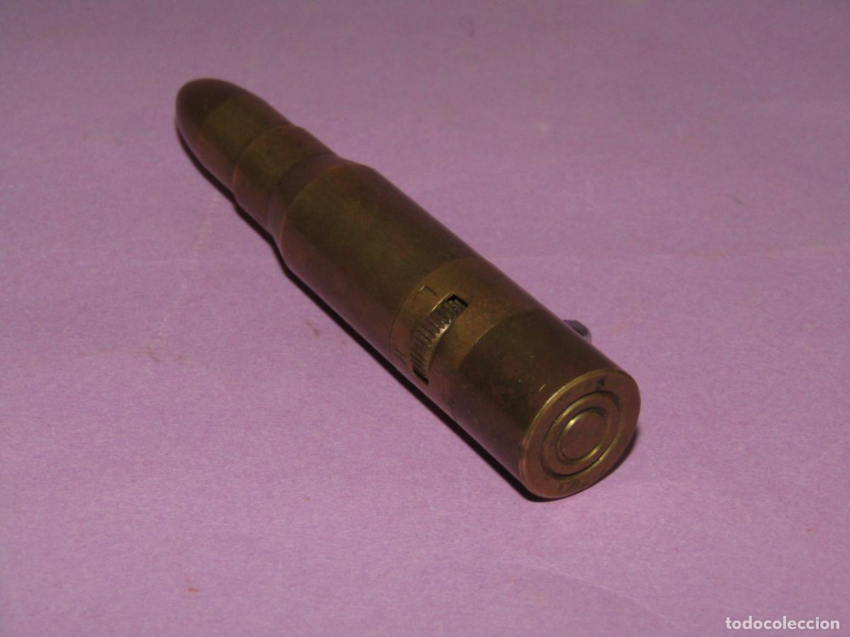 Mecheros: Antiguo Mechero Encendedor con Forma de Bala - Foto 6