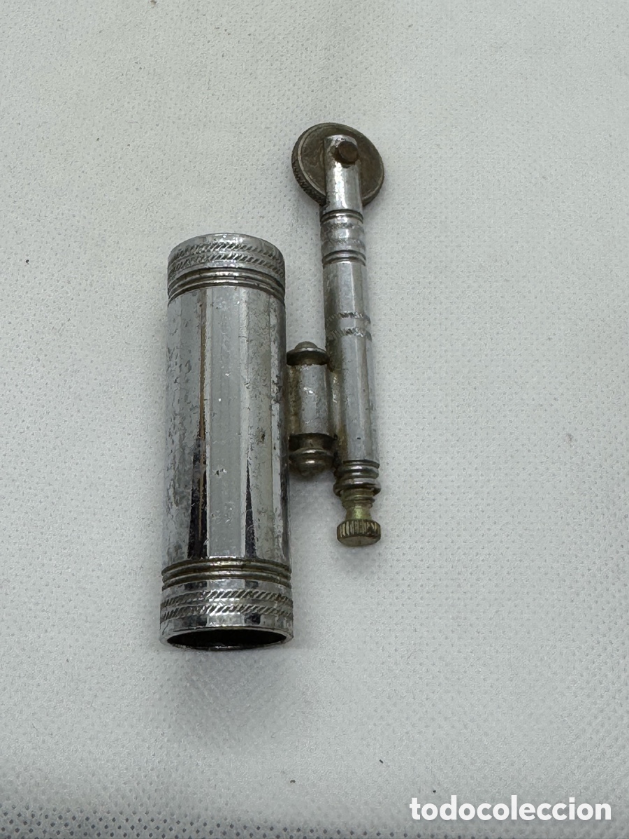 Mecheros: Antiguo Mechero Plateado - Foto 2