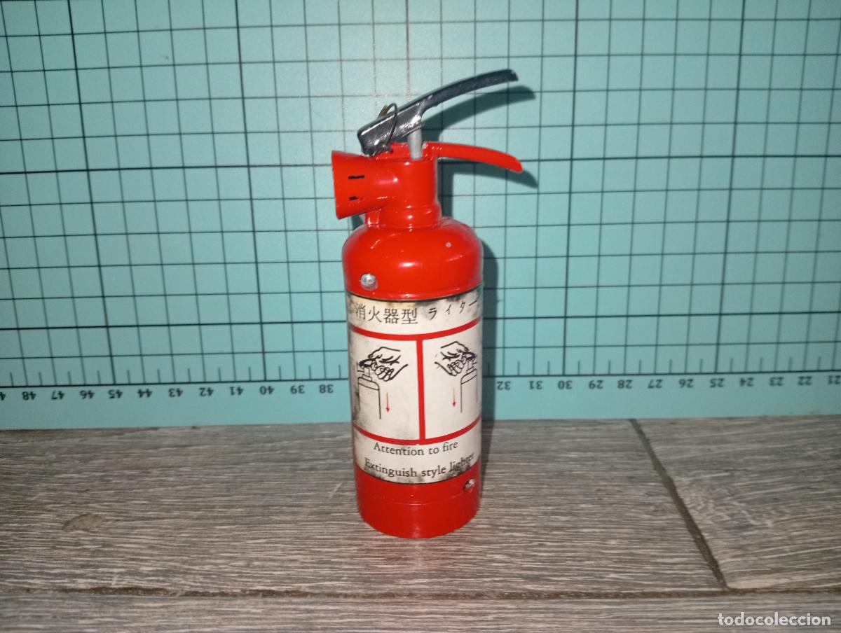 Mecheros: Antiguo mechero encendedor extintor - Foto 2