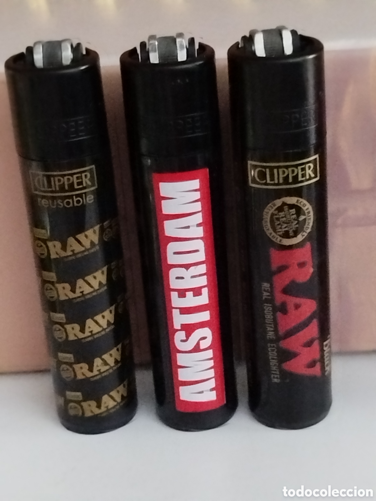 Mecheros: CLIPPER TEMA TABACO RAW Y AMSTERDAM. EN IMAGEN - Foto 1