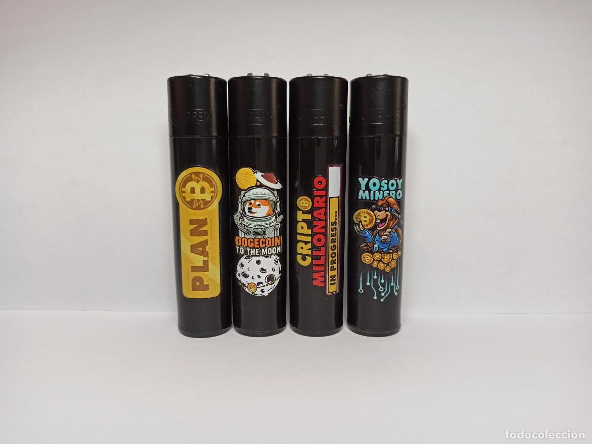 Mecheros: Clipper CRIPTOMONEDAS (Bitcoin, Doge, etc) colecci&oacute;n negra - Foto 1