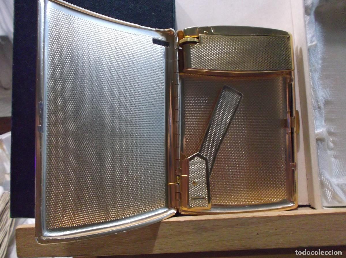 Mecheros: PITILLERA CON ENCENDEDOR DORADA. - Foto 2