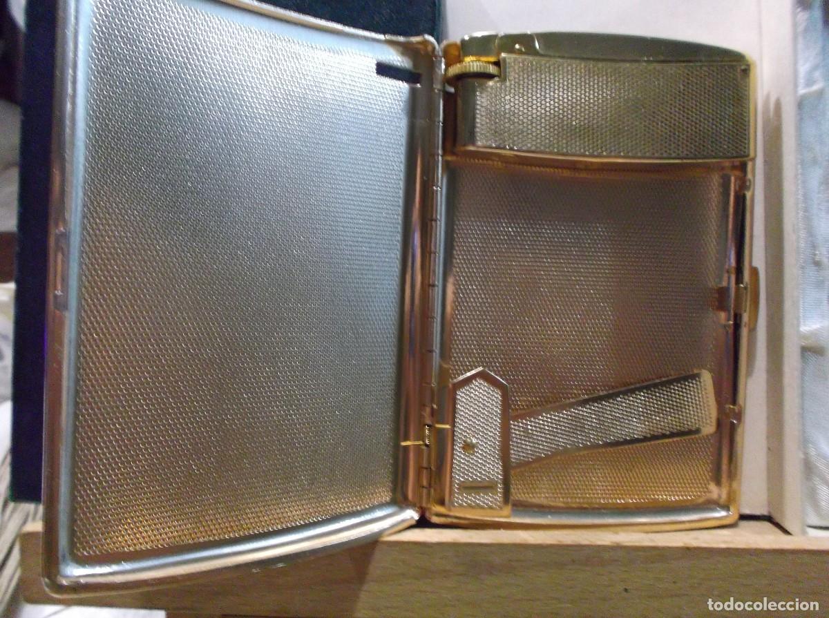 Mecheros: PITILLERA CON ENCENDEDOR DORADA. - Foto 3