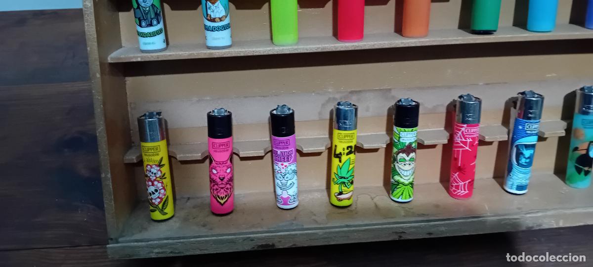 Mecheros: LOTE DE MECHEROS CLIPPER CON VITRINA - Foto 3