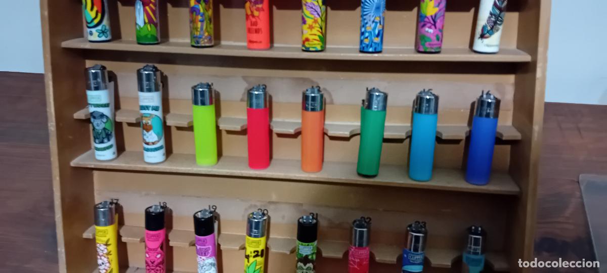Mecheros: LOTE DE MECHEROS CLIPPER CON VITRINA - Foto 5