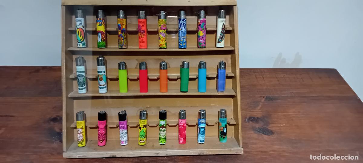 Mecheros: LOTE DE MECHEROS CLIPPER CON VITRINA - Foto 7