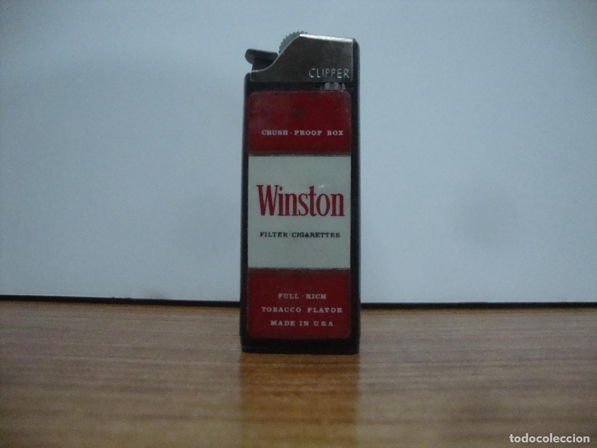 Mecheros: MECHERO CLIPPER MODELO KING TEMA TABACO WINSTON - Foto 2