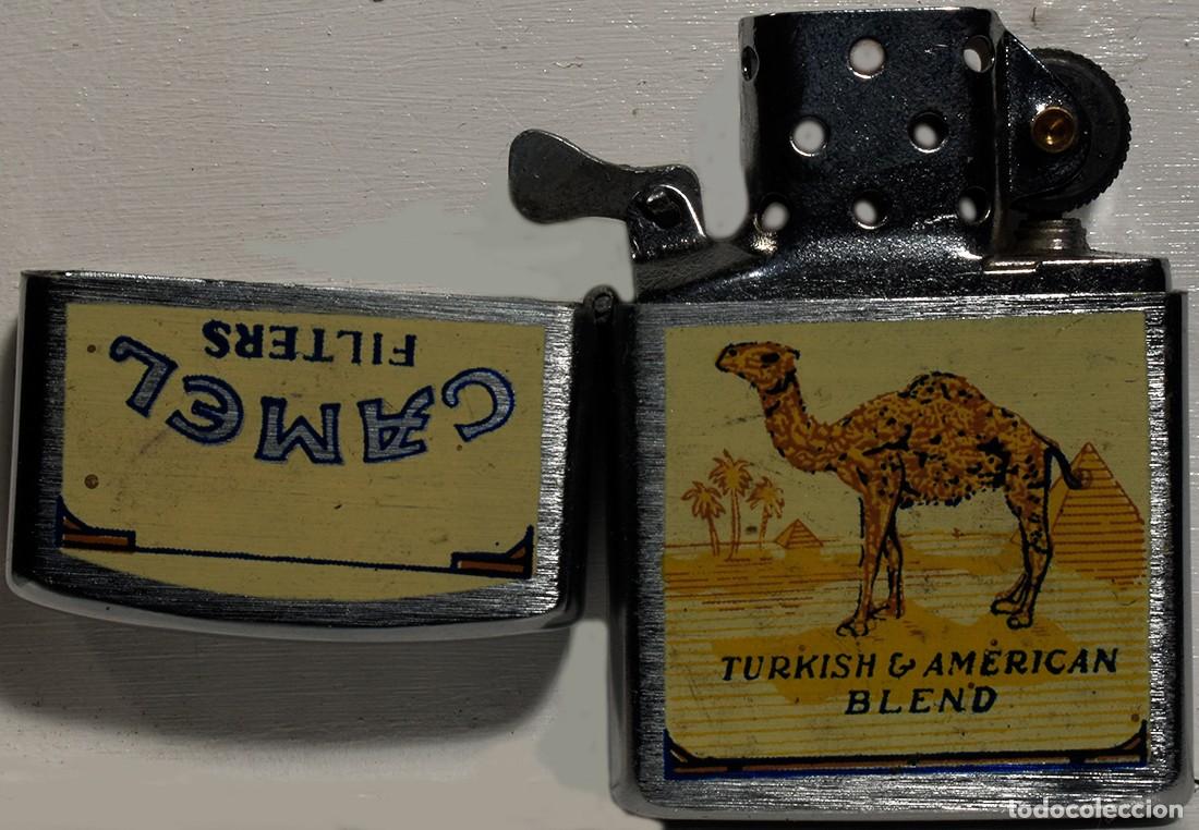 Mecheros: ENCENDEDOR TIPO ZIPPO, GRAFIADO CAMEL - Foto 3