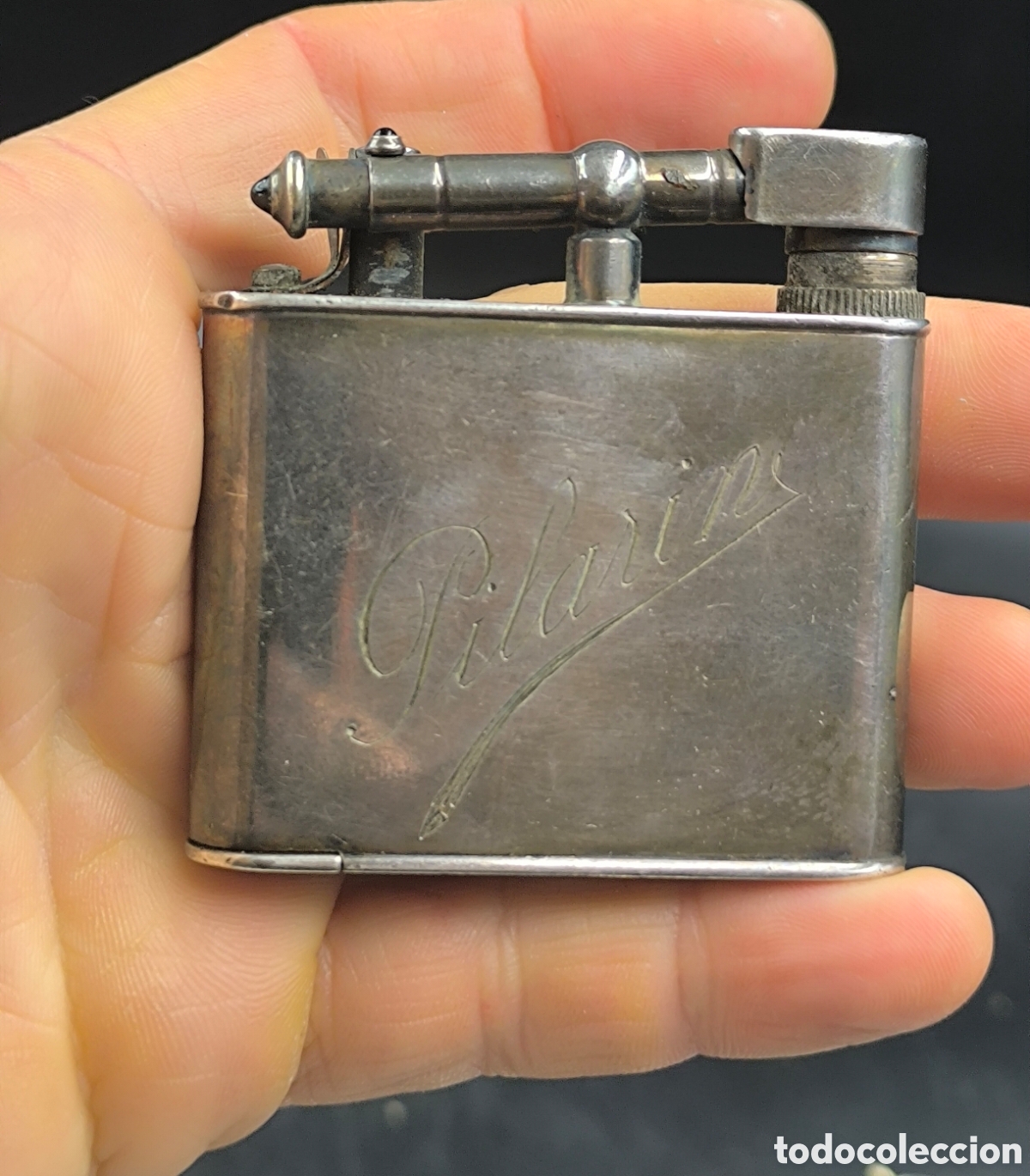 Feuerzeuge: Mechero antiguo gasolina Art D&eacute;co patentado PROV PAT 14444/20 a&ntilde;os 30