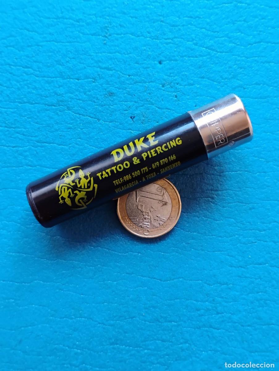 Mecheros: MECHERO CLIPPER DUKE TATTOO & PIERCING - (USADO - FUNCIONA) - Foto 1