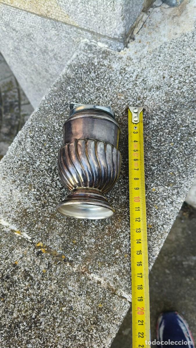 Mecheros: Briquet de table ancien argent - Foto 5