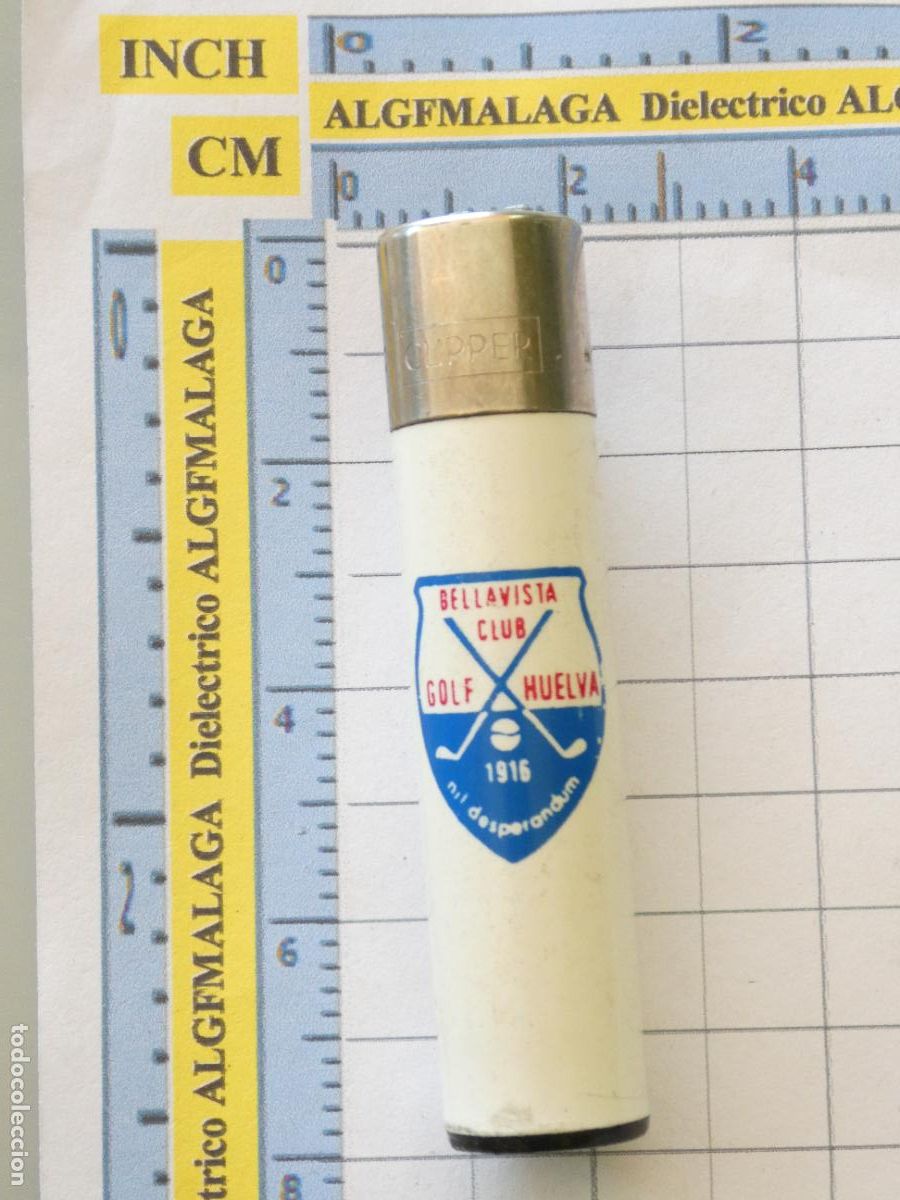Mecheros: MECHERO ENCENDEDOR CLIPPER. BELLAVISTA CLUB GOLF HUELVA 1916