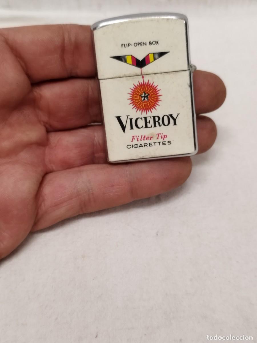 Mecheros: Antiguo mechero tipo Zippo publicidad cigarrillos de lujo Viceroy.