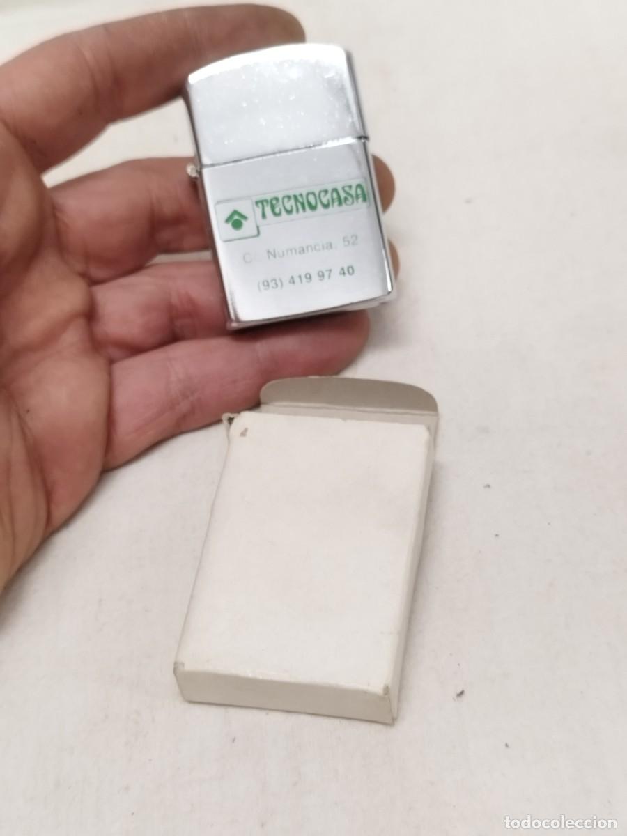 Mecheros: Mechero, encendedor tipo Zippo publicidad Tecnocasa. Barcelona.