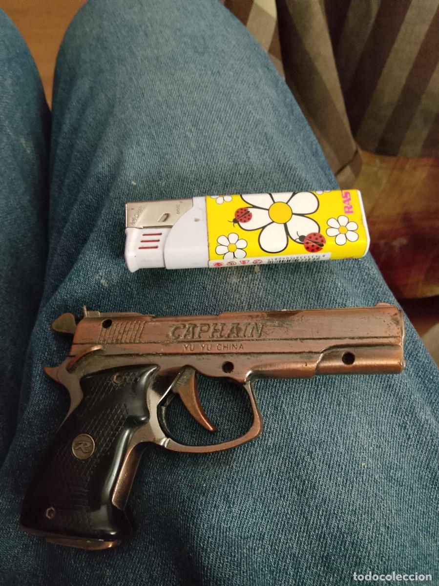 Mecheros: Mechero forma pistola Beretta marca caphain yu yu china, metalica