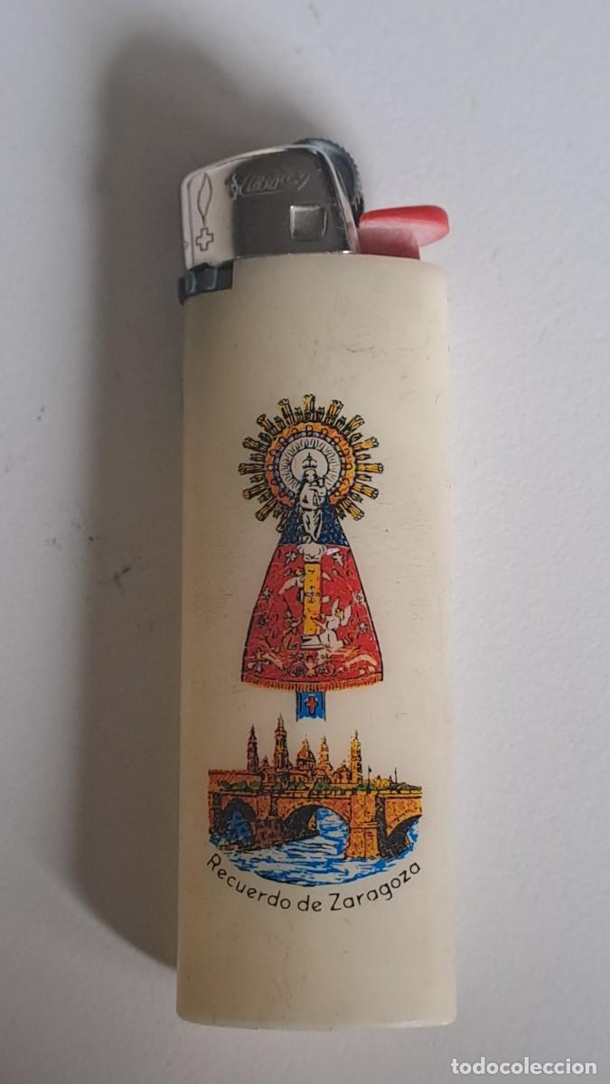 Mecheros: ANTIGUO MECHERO RECUERDO ZARAGOZA - PIEZA DE COLECCI&Oacute;N