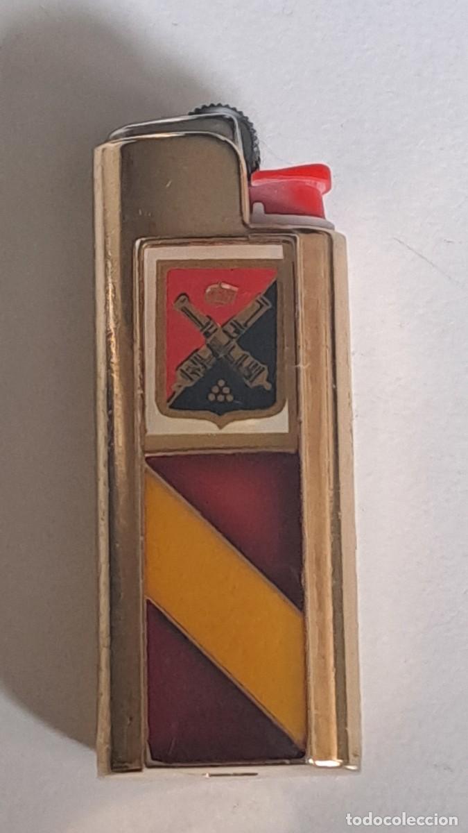 Mecheros: ANTIGUO MECHERO MILITAR PEQUE&Ntilde;O TAMA&Ntilde;O ARMA ARTILLERIA FUNDA METAL - PIEZA DE COLECCI&Oacute;N