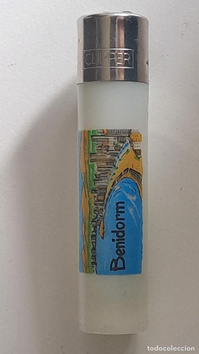 Mecheros: ANTIGUO MECHERO CLIPPER RECUERDO BENIDORM - PIEZA DE COLECCI&Oacute;N